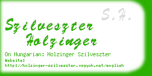 szilveszter holzinger business card